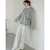 フェイクファーパールモチーフノーカラーコート | Re:EDIT | 詳細画像21