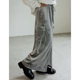 [低身長/高身長サイズ有]カットベロアスリットカーゴスカート | Re:EDIT | 詳細画像4 