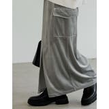 [低身長/高身長サイズ有]カットベロアスリットカーゴスカート | Re:EDIT | 詳細画像10 