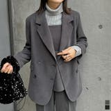 微起毛ツイルダブルテーラードジャケット | Re:EDIT | 詳細画像1