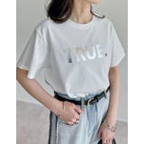 TRUEメタリックロゴプリントTシャツ | Re:EDIT | 詳細画像3
