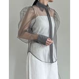 チュールボリュームスリーブシアーシャツ | Re:EDIT | 詳細画像17