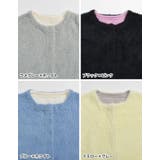 ラメ配色ノーカラーニットコート | Re:EDIT | 詳細画像19