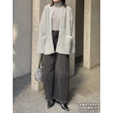 ラメ配色ノーカラーニットコート | Re:EDIT | 詳細画像11