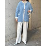 ラメ配色ノーカラーニットコート | Re:EDIT | 詳細画像16