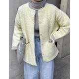 ラメ配色ノーカラーニットコート | Re:EDIT | 詳細画像5