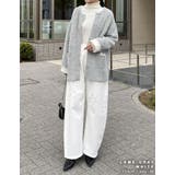 ラメ配色ノーカラーニットコート | Re:EDIT | 詳細画像8