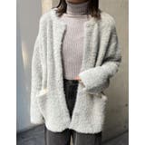 ラメ配色ノーカラーニットコート | Re:EDIT | 詳細画像24