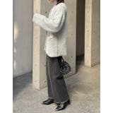 ラメ配色ノーカラーニットコート | Re:EDIT | 詳細画像25