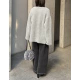 ラメ配色ノーカラーニットコート | Re:EDIT | 詳細画像27