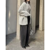 ラメ配色ノーカラーニットコート | Re:EDIT | 詳細画像28