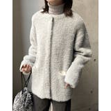 ラメ配色ノーカラーニットコート | Re:EDIT | 詳細画像29