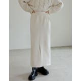 [低身長サイズ有]裏起毛フロントスリットナロースカート | Re:EDIT | 詳細画像15 