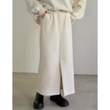 [低身長サイズ有]裏起毛フロントスリットナロースカート | Re:EDIT | 詳細画像6 