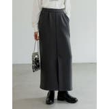 [低身長サイズ有]裏起毛フロントスリットナロースカート | Re:EDIT | 詳細画像7 