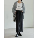 [低身長サイズ有]裏起毛フロントスリットナロースカート | Re:EDIT | 詳細画像23 