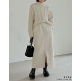 [低身長サイズ有]裏起毛フロントスリットナロースカート | Re:EDIT | 詳細画像32 