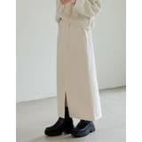 [低身長サイズ有]裏起毛フロントスリットナロースカート | Re:EDIT | 詳細画像33 