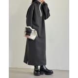 [低身長サイズ有]裏起毛ハーフジップワンピース | Re:EDIT | 詳細画像14 