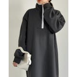 [低身長サイズ有]裏起毛ハーフジップワンピース | Re:EDIT | 詳細画像15 