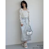 [低身長サイズ有]メタリックフェイクレザー×オーガンジータイトスカート | Re:EDIT | 詳細画像5 