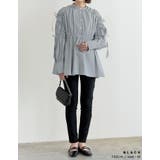 ストライプギャザーリボンブラウス | Re:EDIT | 詳細画像12