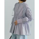 ストライプギャザーリボンブラウス | Re:EDIT | 詳細画像7