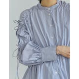 ストライプギャザーリボンブラウス | Re:EDIT | 詳細画像10