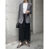 [低身長/高身長サイズ有]ハートフロッキーチュールフレアスカート | Re:EDIT | 詳細画像8 