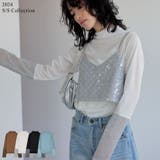 [2024SS PRE ORDER]プチハイネックラメスリーブシアートップス | Re:EDIT | 詳細画像1 