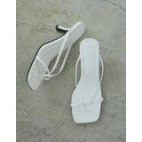 [大きいサイズ有]細ストラップスクエアトゥトングサンダル | Re:EDIT | 詳細画像3 