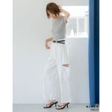 [大きいサイズ有]細ストラップスクエアトゥトングサンダル | Re:EDIT | 詳細画像9 