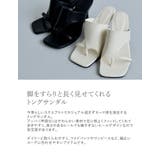 [大きいサイズ有]アシンメトリースクエアトゥトングサンダル | Re:EDIT | 詳細画像11 