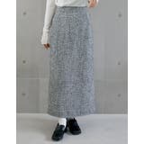 ミックスブラック1(014) | [低身長サイズ有]ツイードナロースカート | Re:EDIT