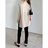 [二の腕すっきり]コットンフレンチスリーブチュニックTシャツ | Re:EDIT | 詳細画像27 