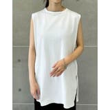 [二の腕すっきり]コットンフレンチスリーブチュニックTシャツ | Re:EDIT | 詳細画像40 