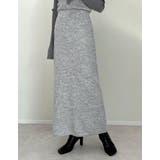 [低身長サイズ有]スパンコールラメミックスニットナロースカート | Re:EDIT | 詳細画像3 