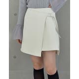 ホワイト(002) | 2WAYエプロン付きミニスカートパンツ | Re:EDIT