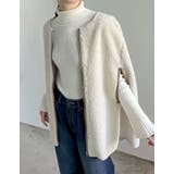 ムートンボアパイピングフレアポンチョ | Re:EDIT | 詳細画像2