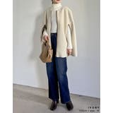 ムートンボアパイピングフレアポンチョ | Re:EDIT | 詳細画像4