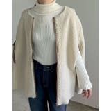 ムートンボアパイピングフレアポンチョ | Re:EDIT | 詳細画像8