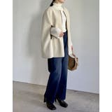 ムートンボアパイピングフレアポンチョ | Re:EDIT | 詳細画像10