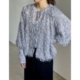 ライトグレー(005) | 前後2WAYフェザーリボンボリュームスリーブカーディガン | Re:EDIT