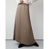 モカベージュ(019) | [低身長サイズ有]グリッタープリーツスカート | Re:EDIT