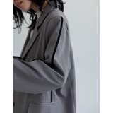 ソフトツイルラインデザインオーバーサイズジャケット | Re:EDIT | 詳細画像12