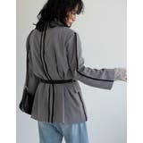 ソフトツイルラインデザインオーバーサイズジャケット | Re:EDIT | 詳細画像3