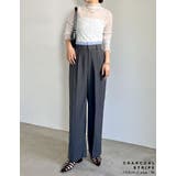 [低身長/高身長サイズ有]ソフトツイルダブルウエストスラックスパンツ | Re:EDIT | 詳細画像14 