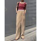 [低身長/高身長サイズ有]ソフトツイルダブルウエストスラックスパンツ | Re:EDIT | 詳細画像17 