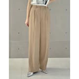 [低身長/高身長サイズ有]ソフトツイルダブルウエストスラックスパンツ | Re:EDIT | 詳細画像6 