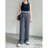 [低身長/高身長サイズ有]ソフトツイルダブルウエストスラックスパンツ | Re:EDIT | 詳細画像35 